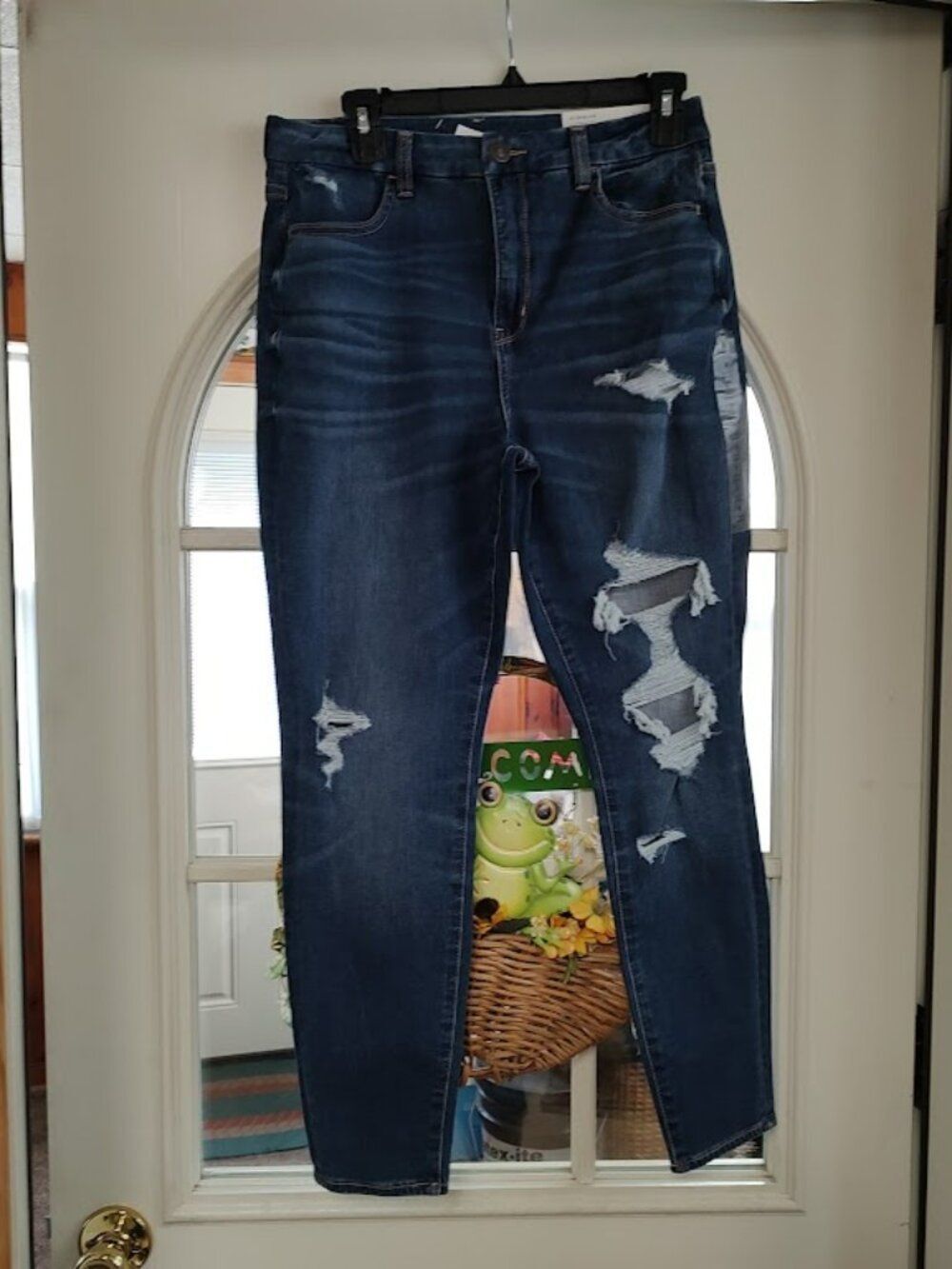 New American Eagle High Rise Curvy Jegging Distressed The Dresam Jean 8 Short